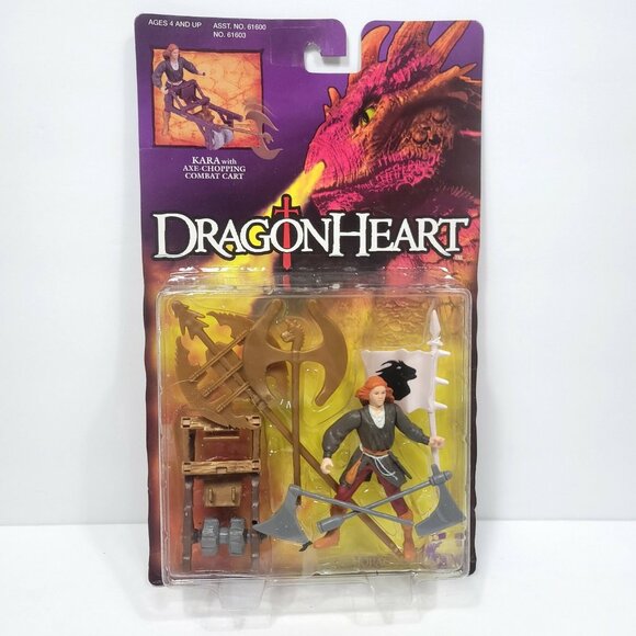 Dragonheart Kenner Kara with Axe Chopping Cart Action Figure 1996 New Sealed - Picture 1 of 5